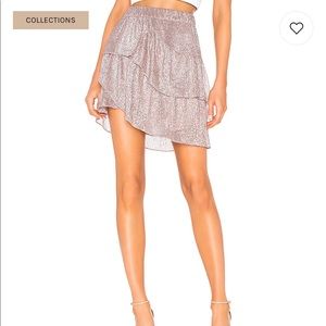 Iro ‘Huge’ skirt in blush pink with silver